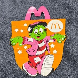 Vintage McDonald's Halloween Frankenstein Trick-or-Treat Bag. 1990z. Never used